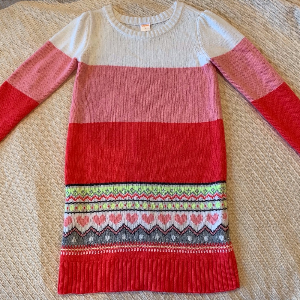 Gymboree Striped Heart Sweater Dress